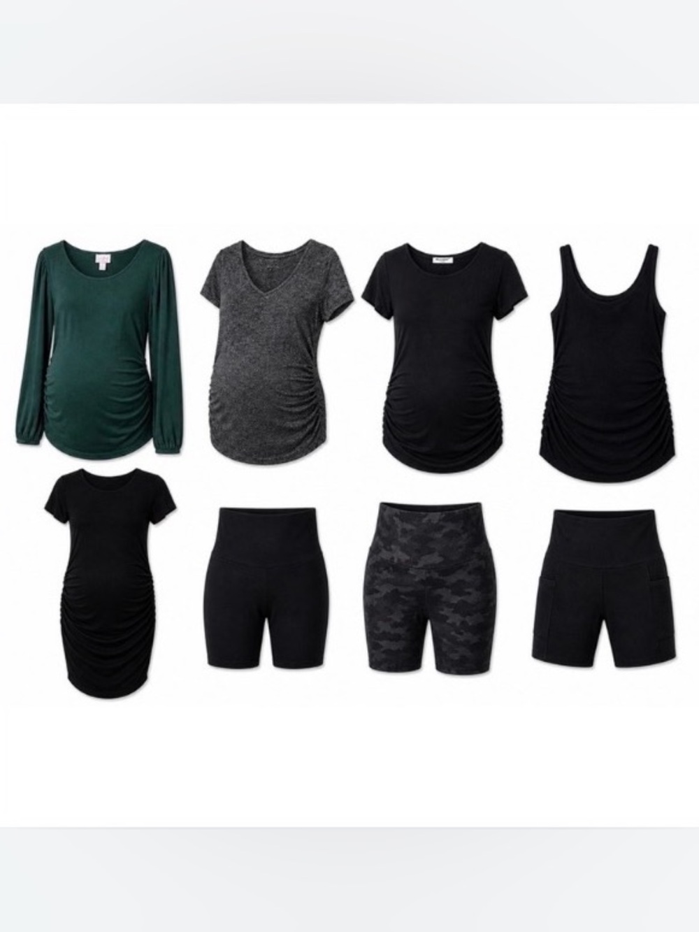 Maternity Capsule Wardrobe Bundle L–2XL Essential Comfort Pregnancy Lot 8pc